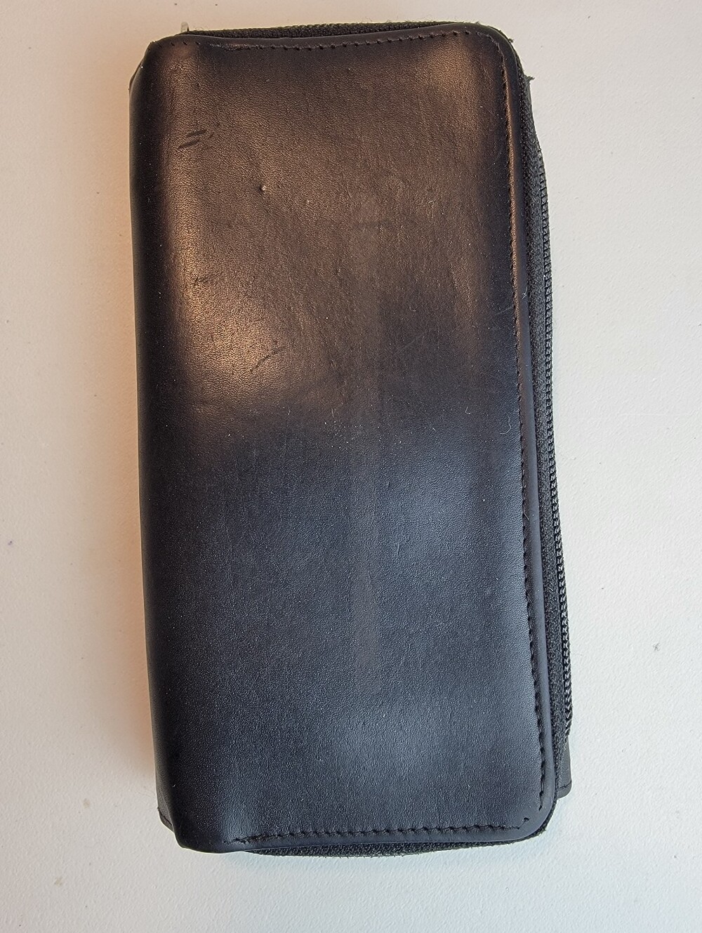 Vtg. Coach New York Trifold Checkbook Wallet Black Glove Leather Stamped Logo - Picture 4 of 10